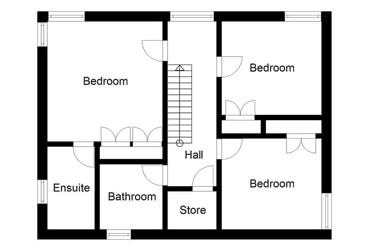 eco home first floor plans