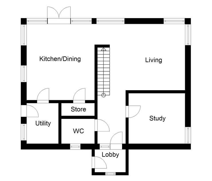 eco home ground floor plans