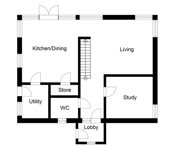 eco home ground floor plans