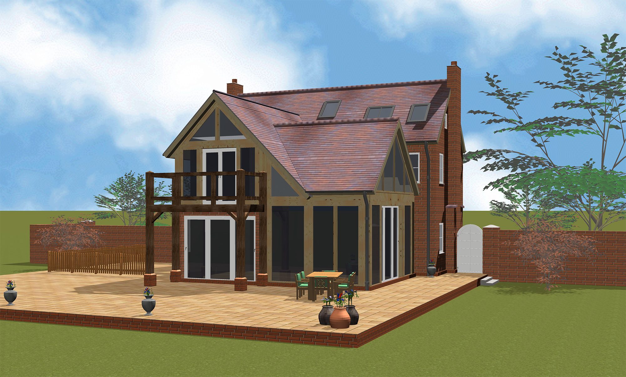 3D software render of house design