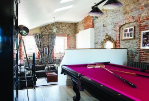 Pool table in Georgian Townhouse Renovation