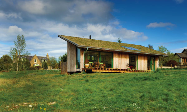 Eco home with green roof