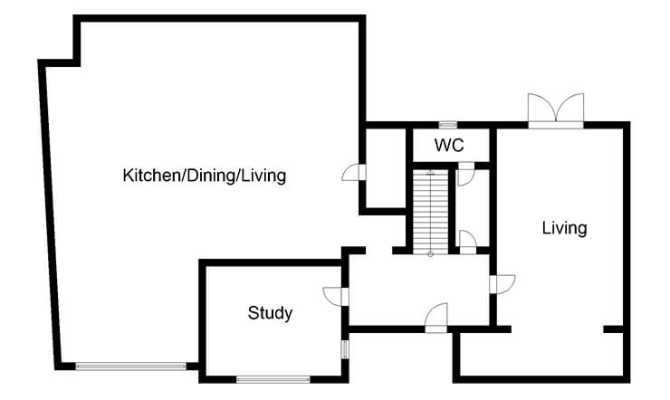 contemporary renovation ground floor plans