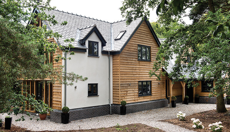 modern oak frame house