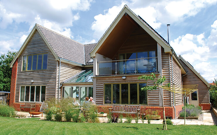 highly-insulated timber frame home