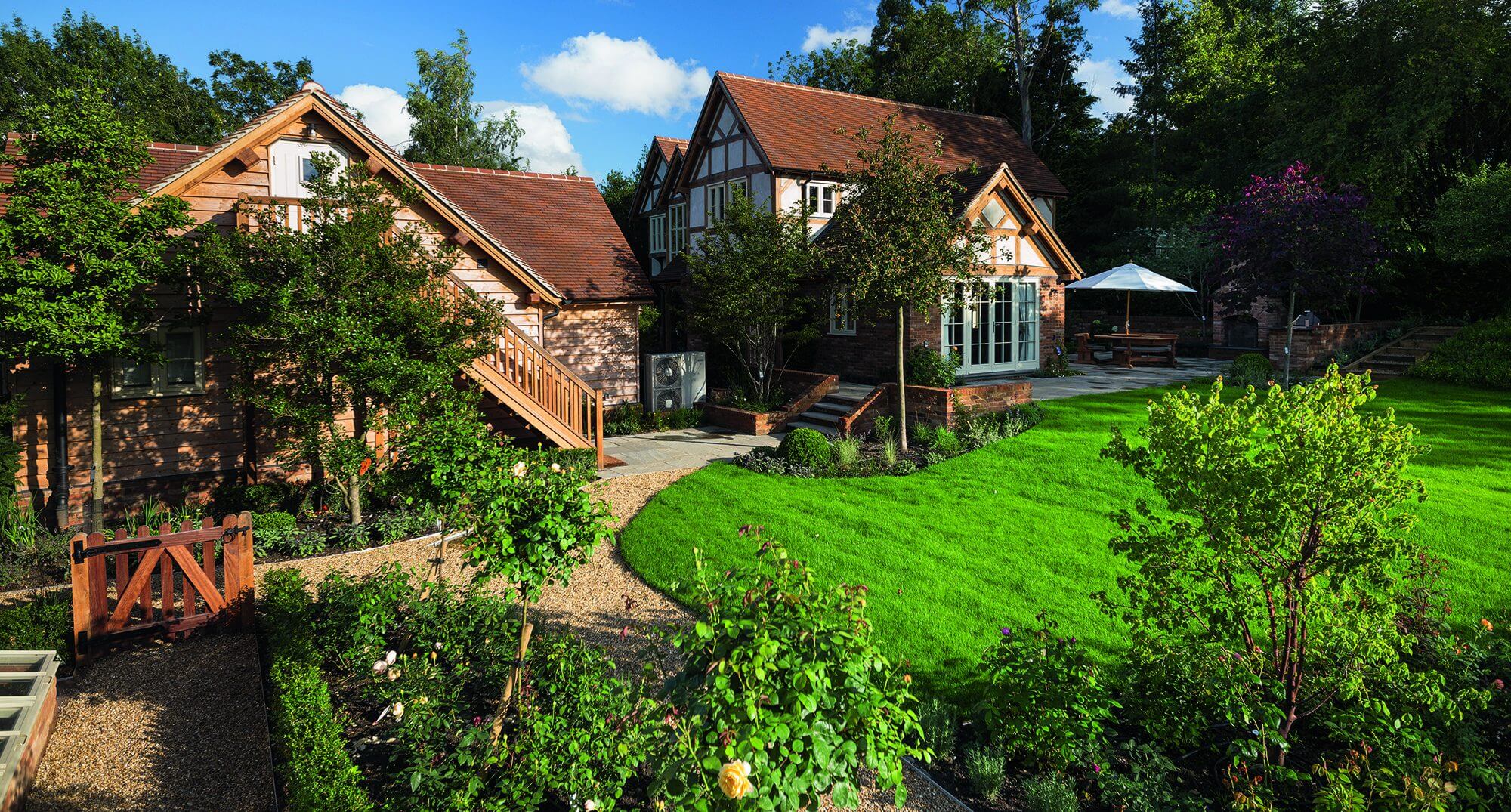 Sustainable Oak Frame Home with landscaped gardens