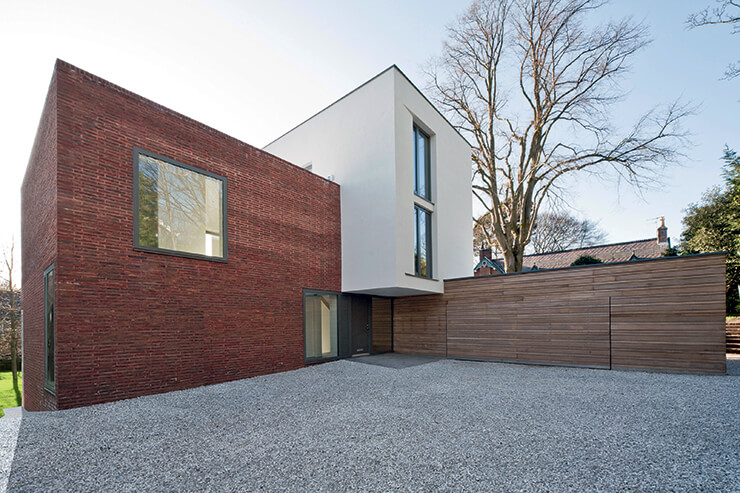 handmade brick contemporary home