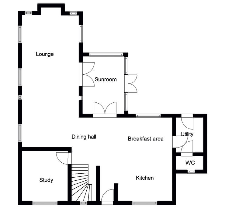 traditional cottage ground floor plans