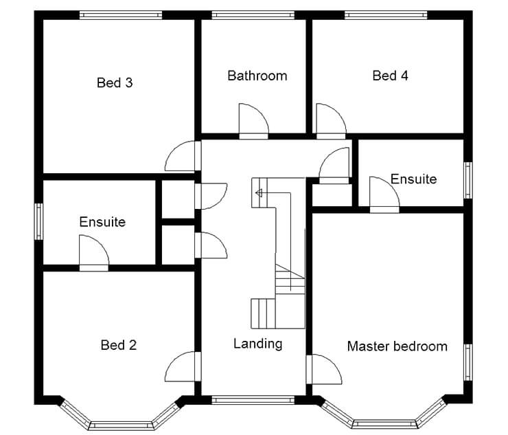 package house first floor plans