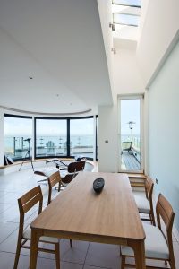 Open plan dining area with panoramic view