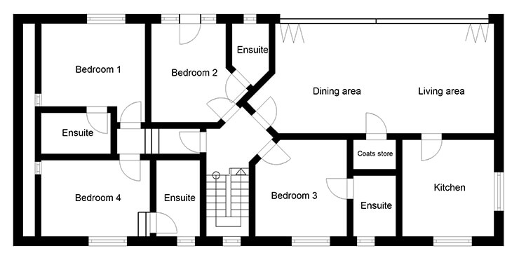 contemporary barn conversion first floor plans