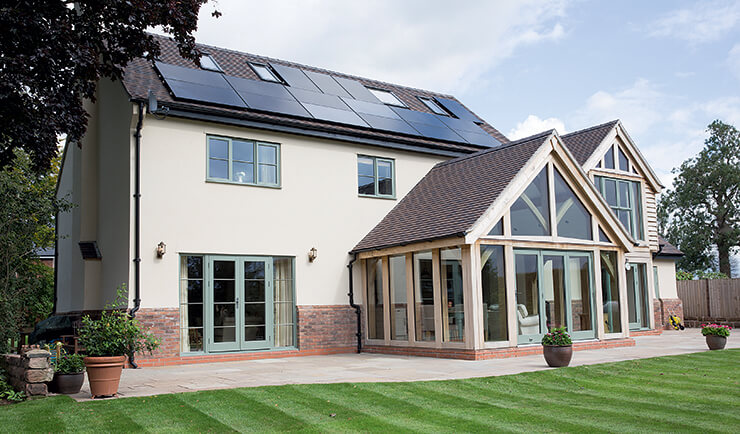 masonry and oak frame hybrid build system