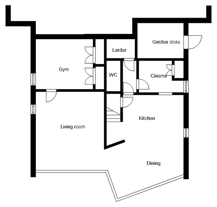 contemporary three storey home lower ground floor plans