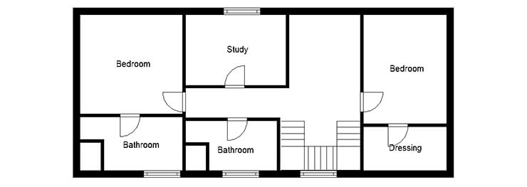 Georgian-style self build first floor plans