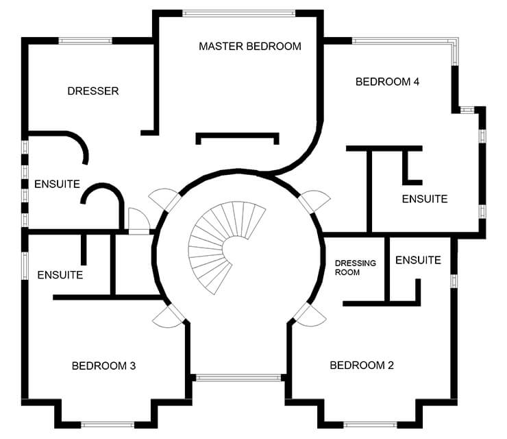 contemporary stone self build first floor plans