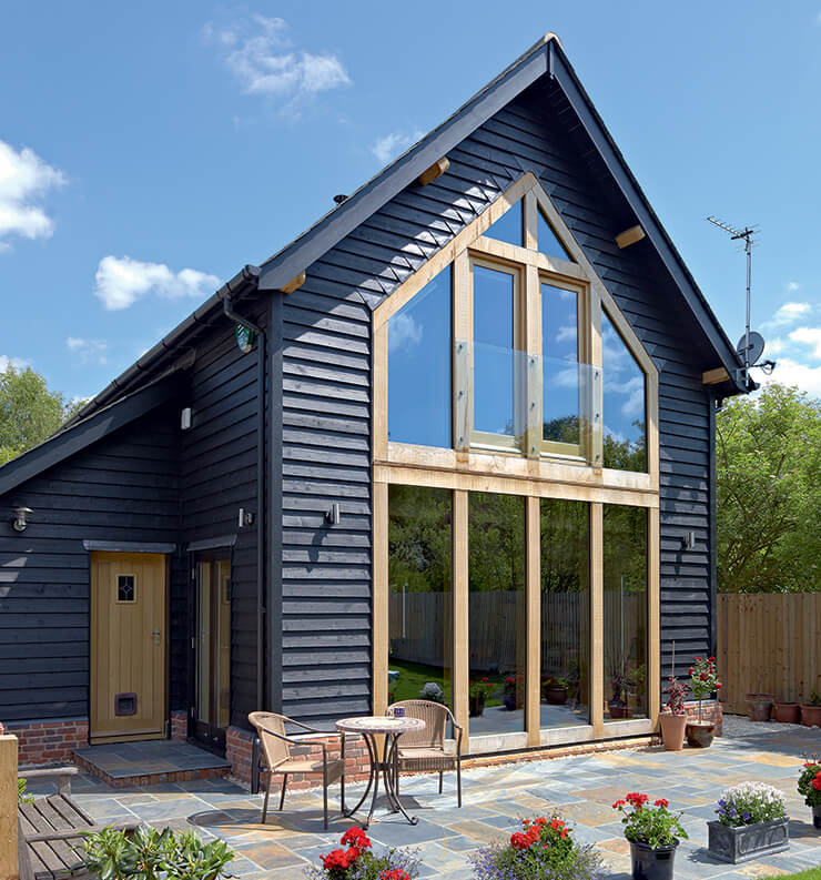 low cost Oakwrights oak frame home