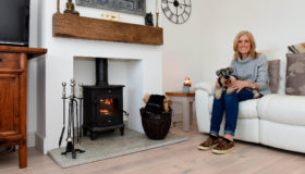 Woodburning stove adds character