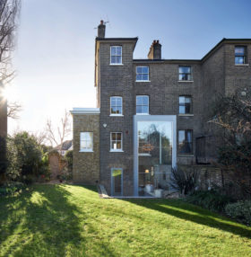 Georgian house with glass extension