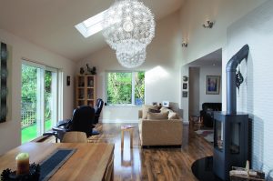 Living room with wooden floor