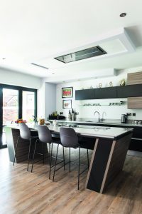 large open plan kitchen and dining area