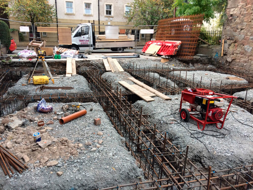 groundworks for a community self-build project