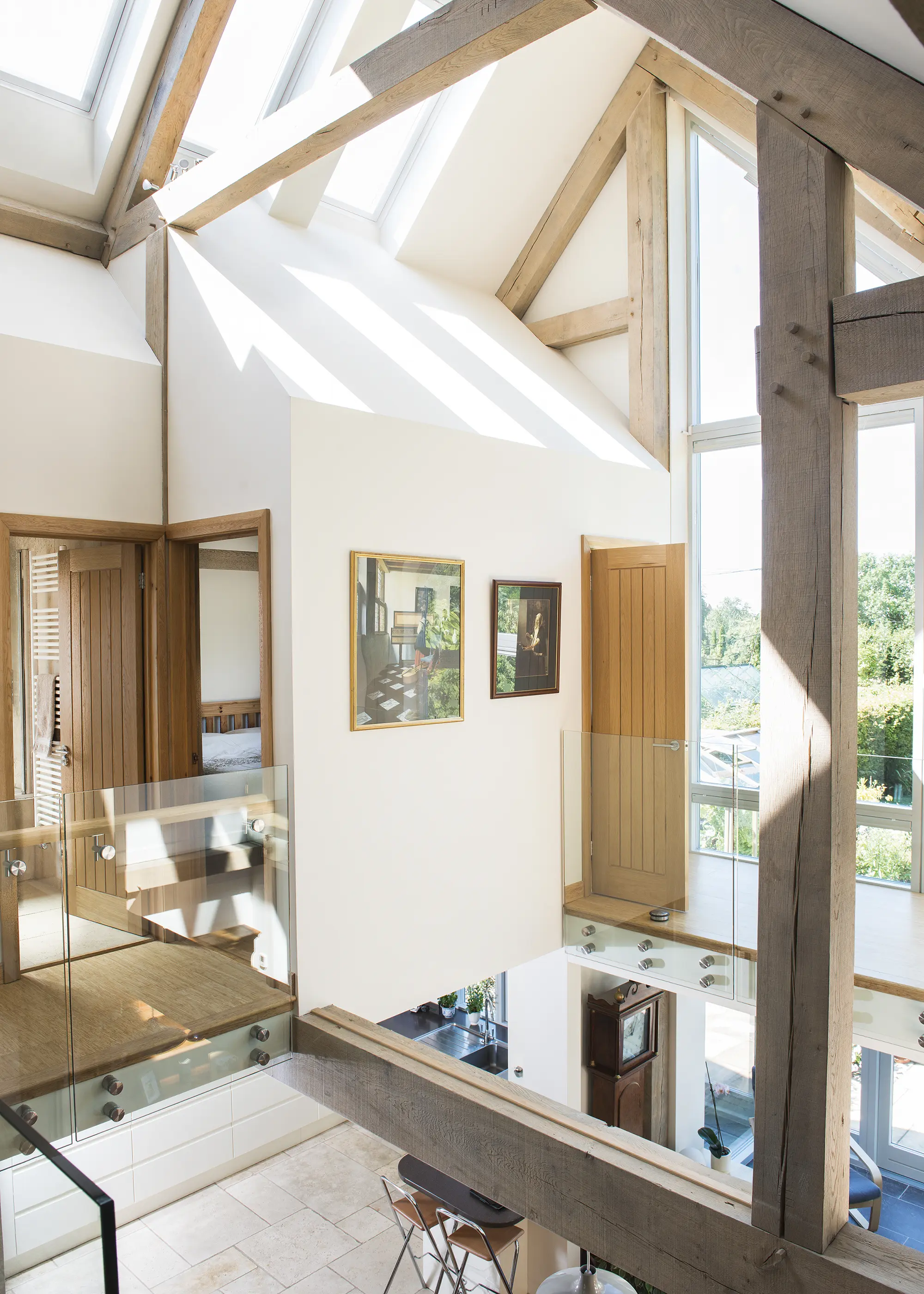 Contemporary Oak Frame Home in Worcestershire with a Brick Exterior