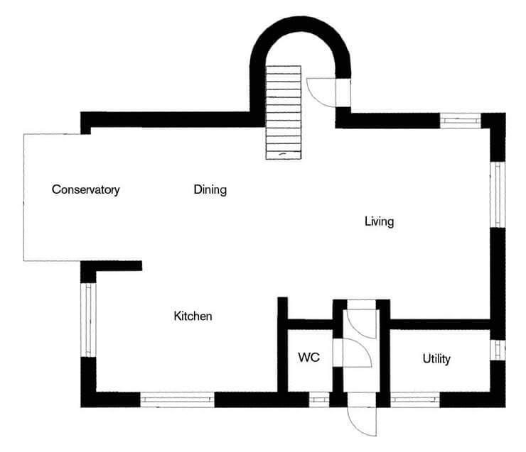 contemporary oak frame home ground floor plans