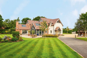 brick clad oak frame house