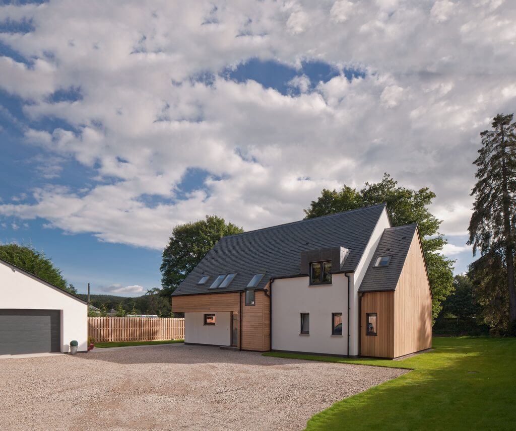 Self-build surrounded by trees