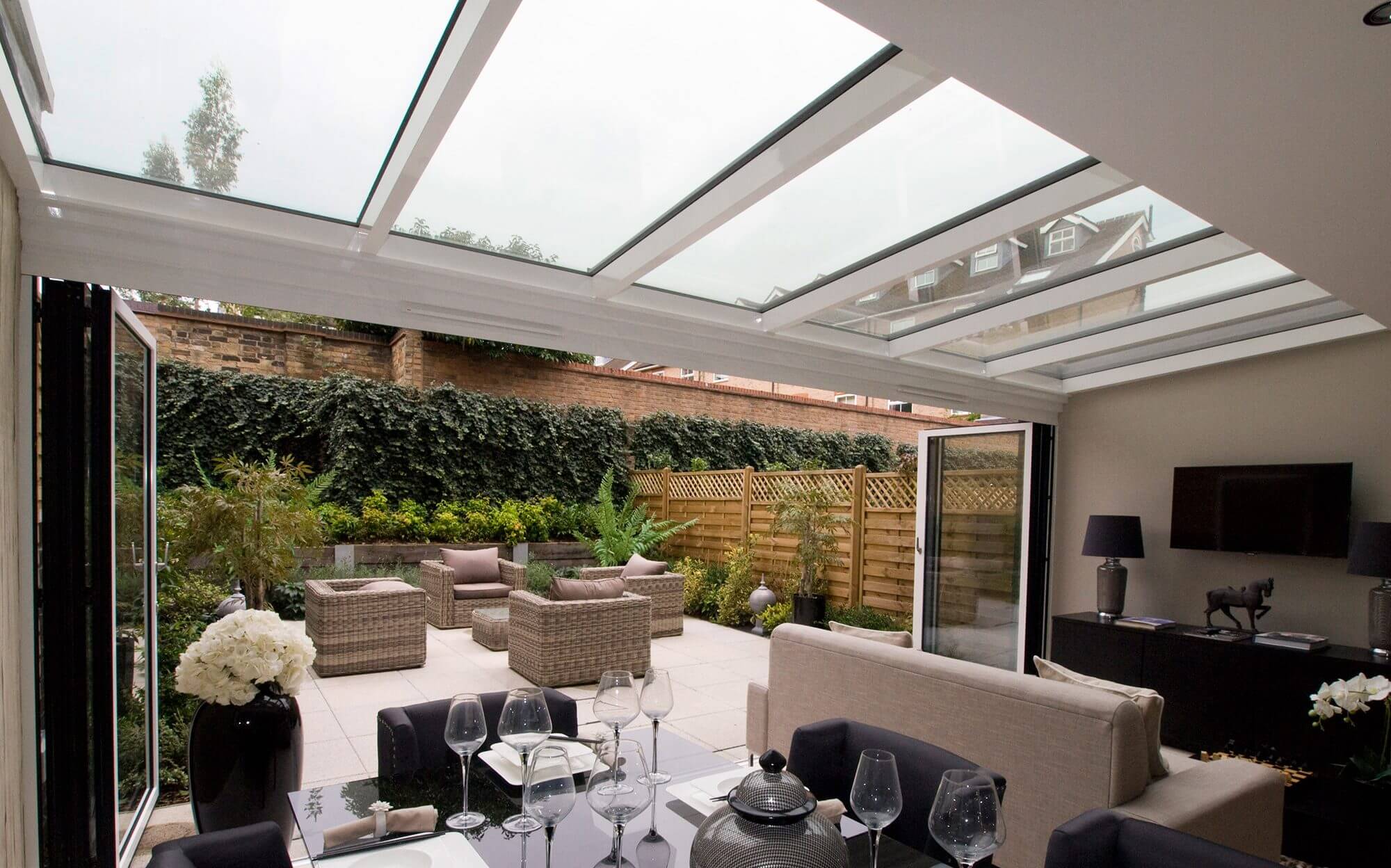 Glass roof extension by IDSystems