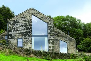 The exterior of Emma Gordon's barn was repointed in stages throughout the winter months. Photo: Colin Poole