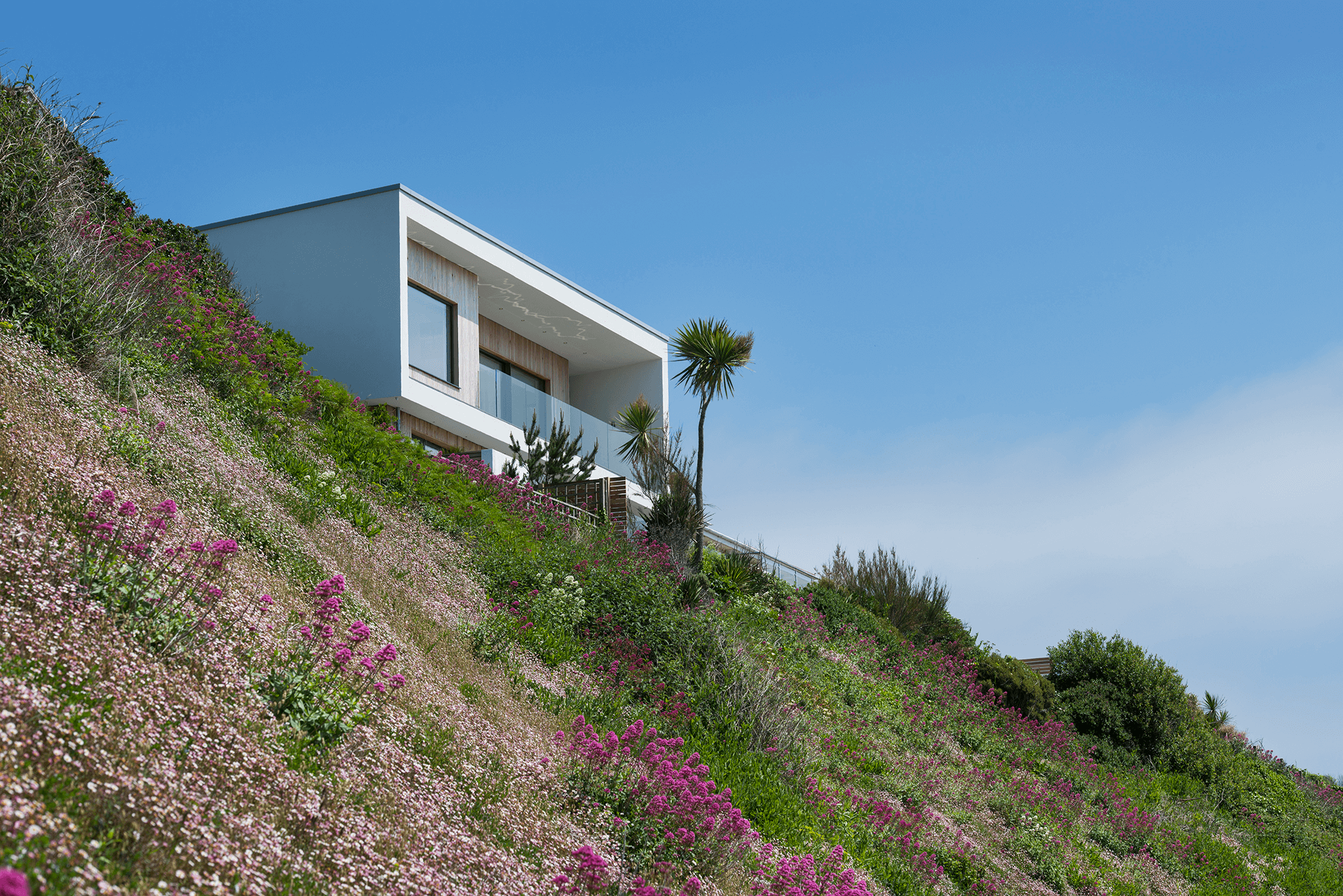 Contemporary cliff-side self-build