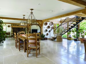 open plan dining room