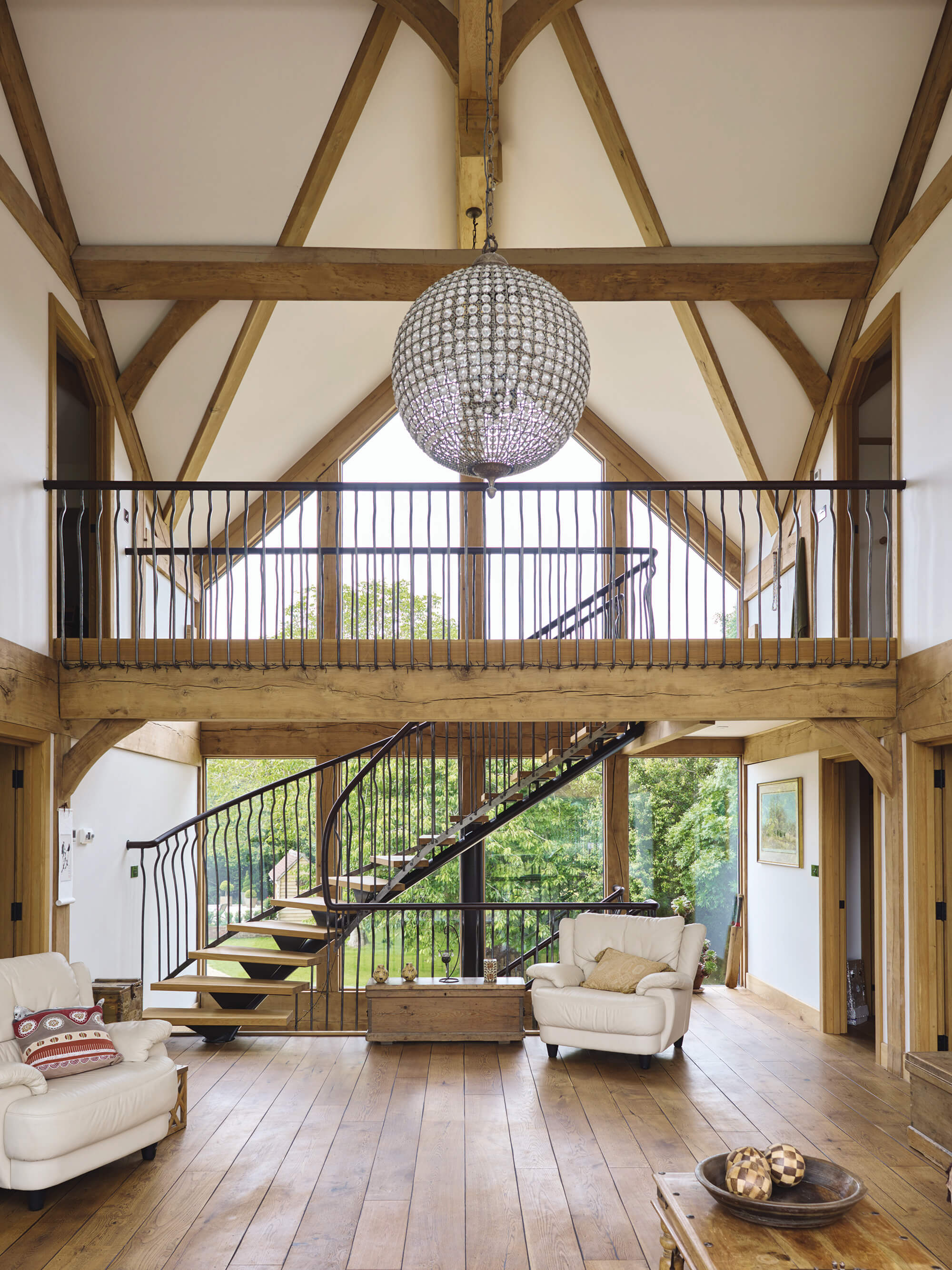 Timber & Flint-Clad Oak Frame Home with Rustic Interior