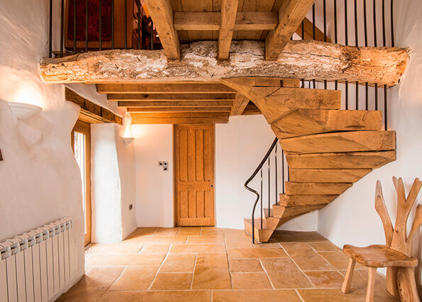 Green Oak Staircase Design