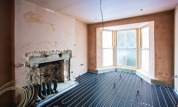 The LoPro Max underfloor heating system by Nu-Heat featuring low screeds