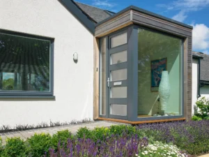 front door with glazing