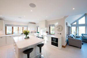 Light and bright open-plan kitchen