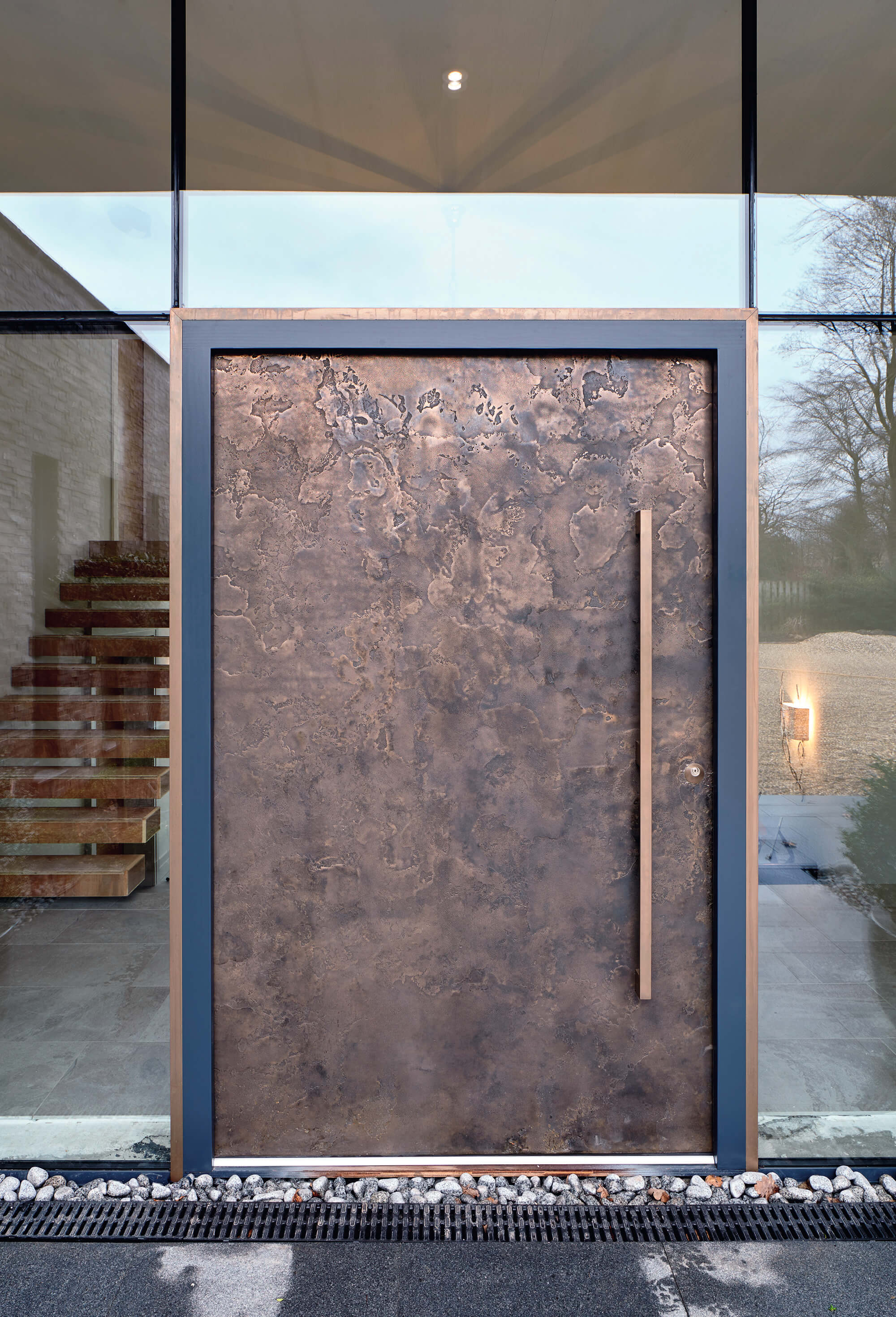 bronze oversized front door