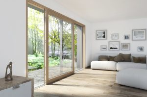 HS330 sliding doors leading out to deck