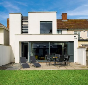 Modernist timber frame extension to a terraced house