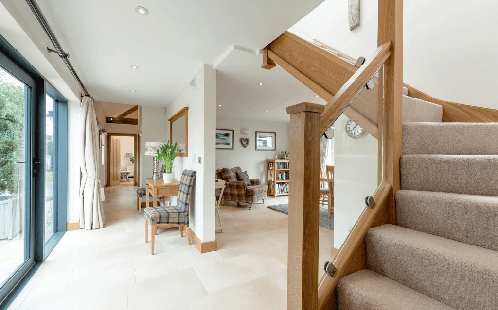 Barn conversion with bi-folding doors