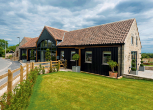 Barn conversion with oak trusses