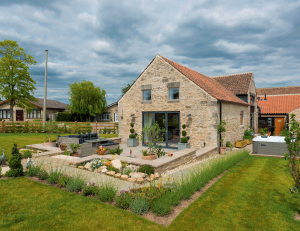 Barn conversion with oak trusses