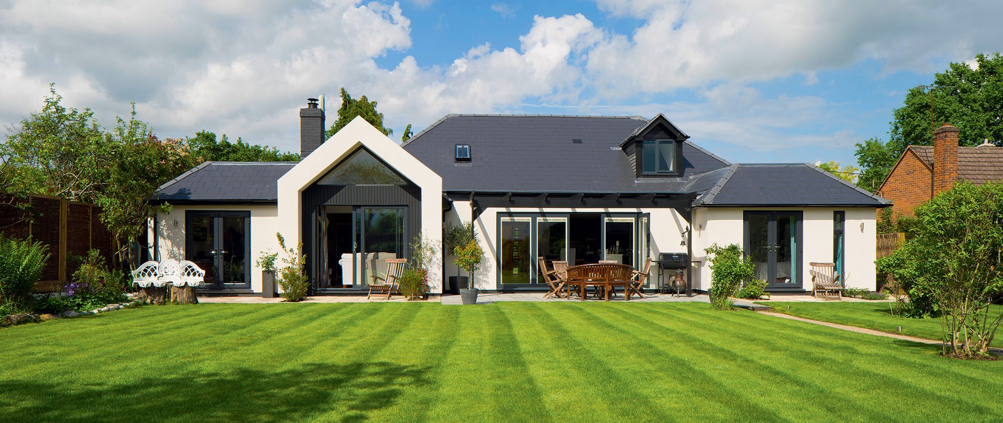 Old bungalow  converted into modern  open plan  family home  