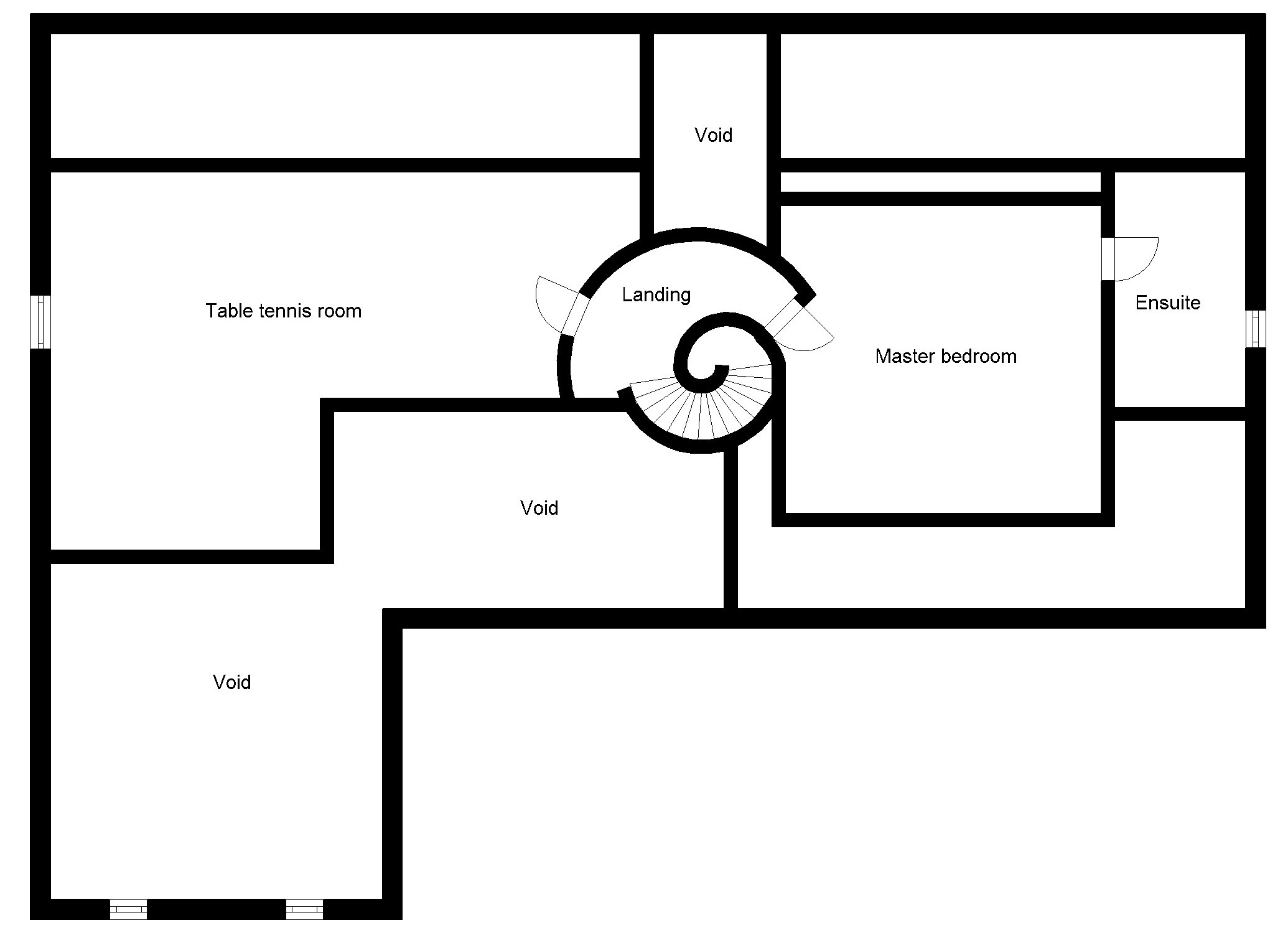 First floor house plan for the Groves house