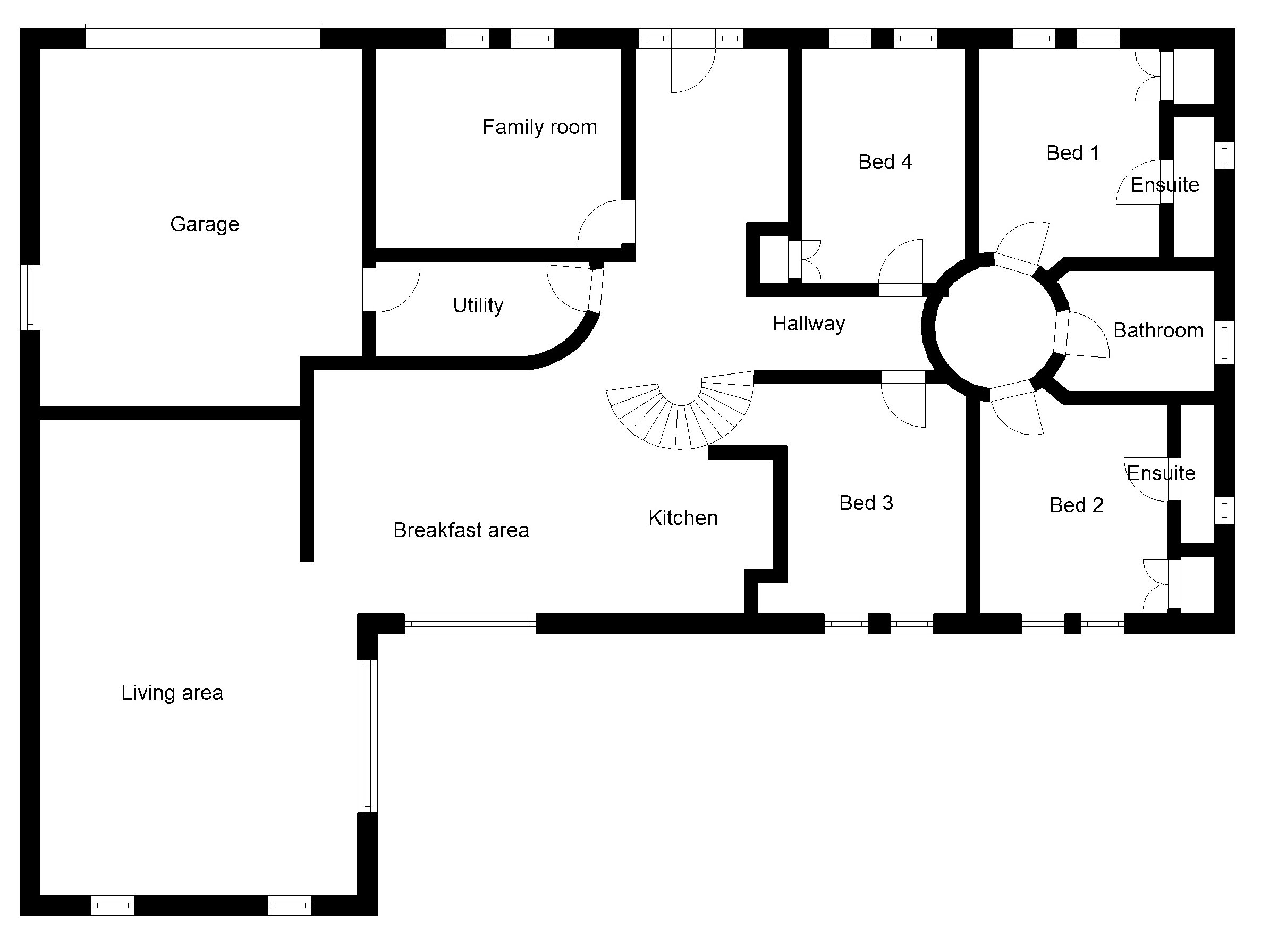 House Plans: New Brick Bungalow with Creative Interior ...