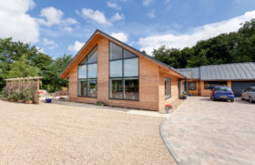 Contemporary barn style home built using ICF