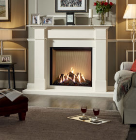 Stovax Reflex open fire with fluted lining