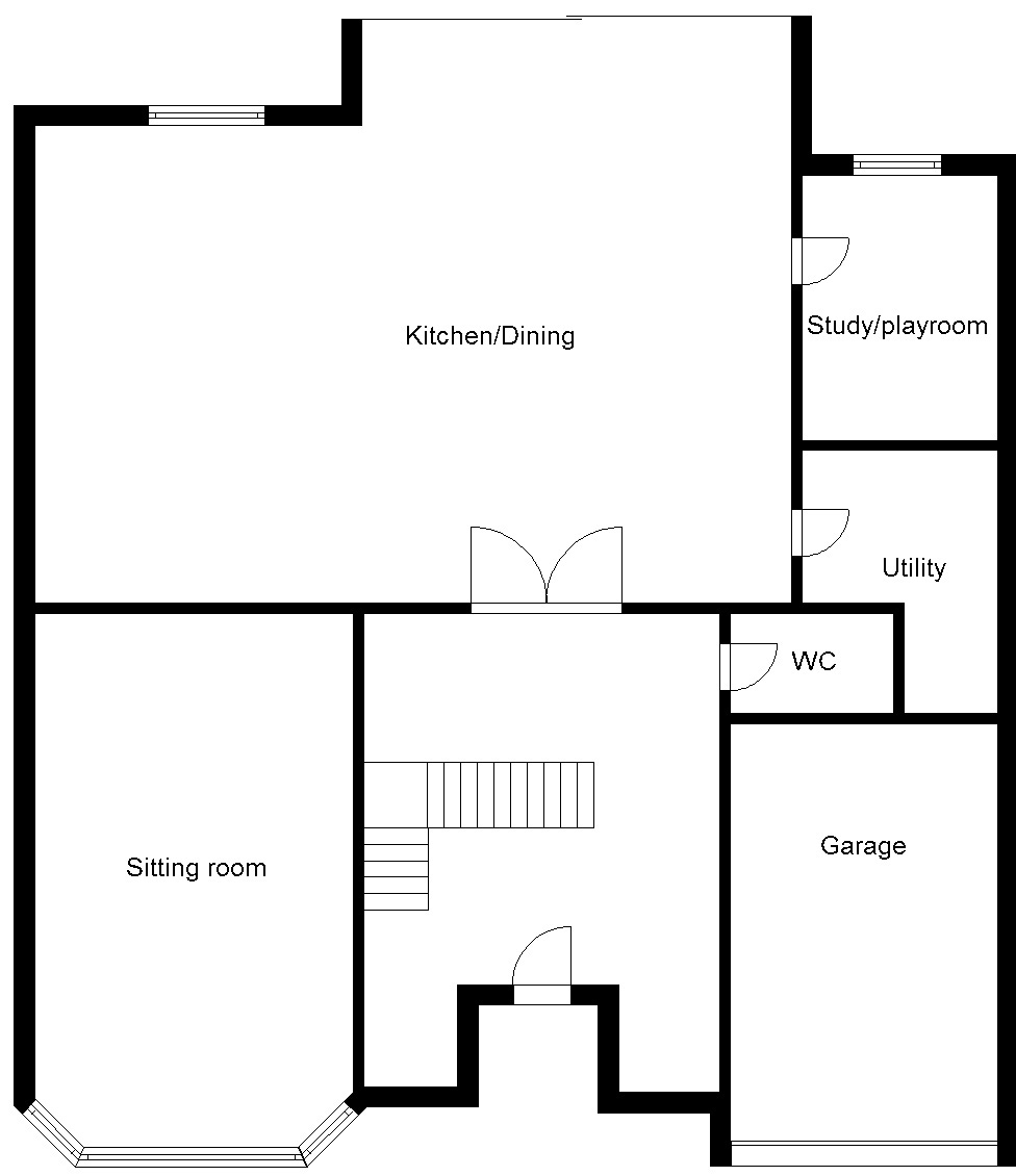 Bearman and Rogers house plan ground floor